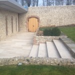 Flint wall restoration and new build in East Sussex